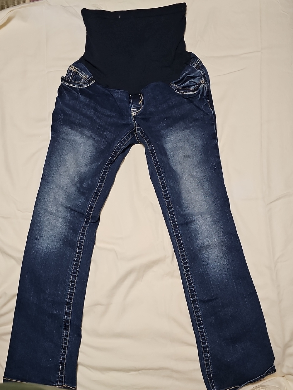 Maternity Dark Blue Stretch Jeans